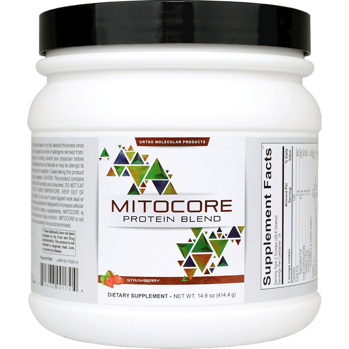 Ortho Molecular Mitocore Powder Strawberry 14 Serv 2 Pack - VitaHeals.com