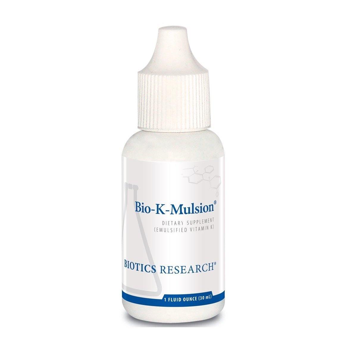 Biotics Research Bio-K-Mulsion 1 Oz  Supplies Vitamin K1 - VitaHeals.com