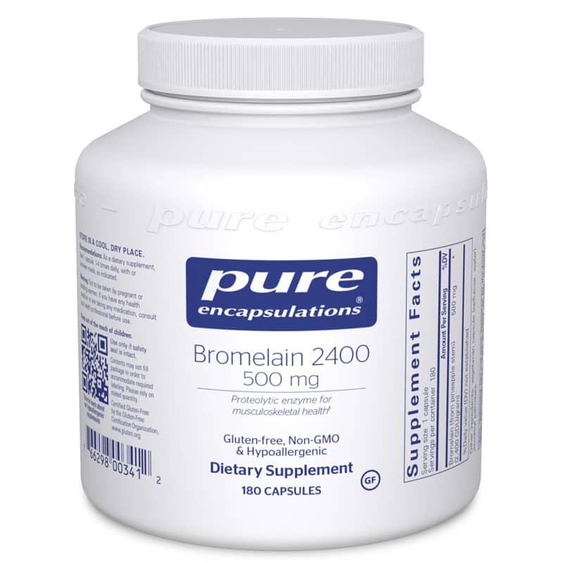 Pure Encapsulations Bromelain 2400 500 Mg 180 Capsules
