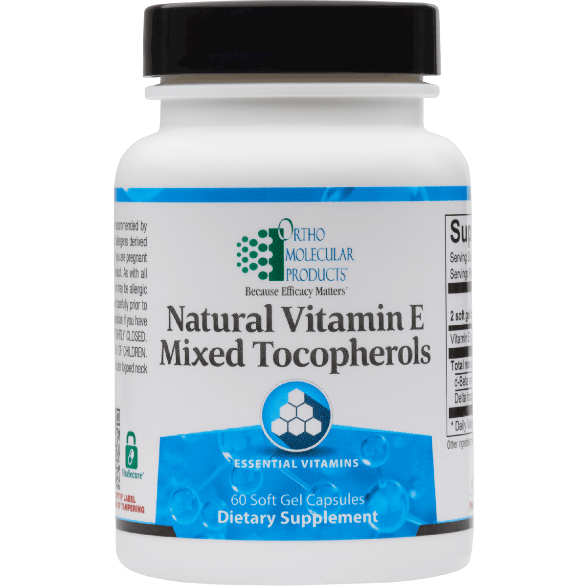 Ortho Molecular Natural Vitamin E 60 Softgels 2 Pack - VitaHeals.com