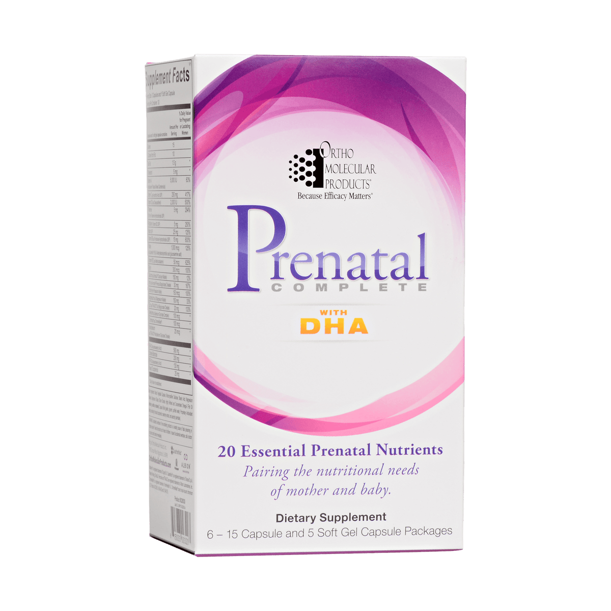 Ortho Molecular Prenatal Complete With Dha 30 Servings 2 Pack - VitaHeals.com