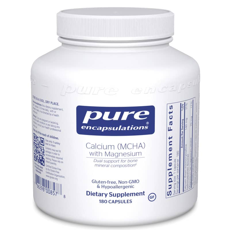 Pure Encapsulations Calcium (MCHA) with Magnesium 180 Capsules