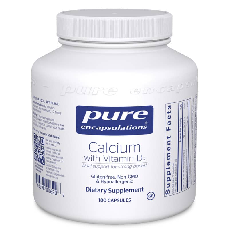 Pure Encapsulations Calcium with Vitamin D3 180 Capsules