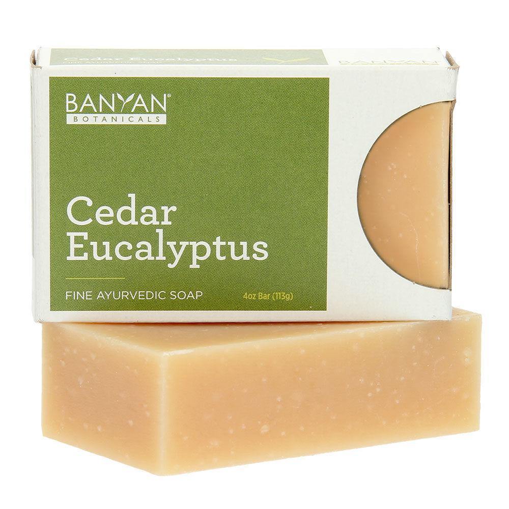 Banyan Botanicals Cedar Eucalyptus Soap 4 Oz Organic Soap 3 Pack - VitaHeals.com