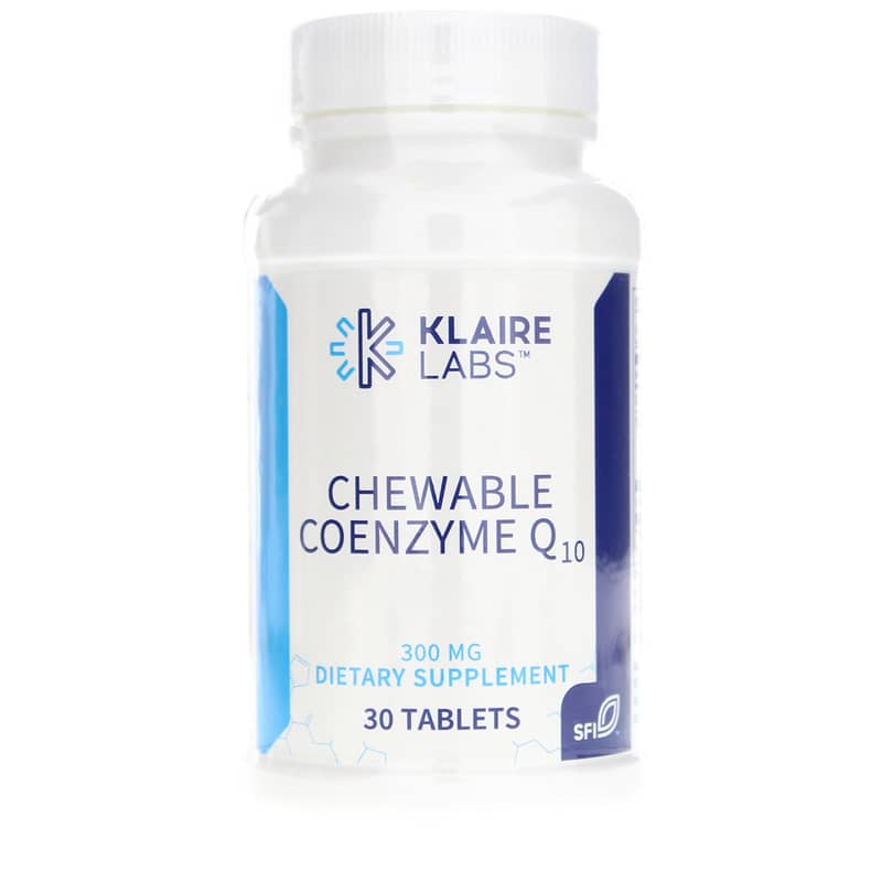 Klaire Labs Chewable Coenzyme Q10 300 Mg 30 Tablets