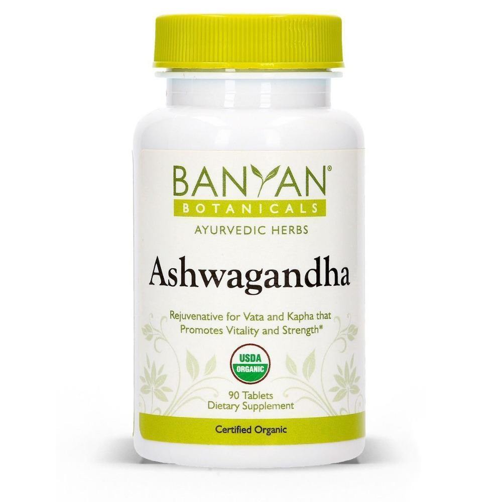 Banyan Botanicals Ashwagandha Organic 90 Tabs 2 Pack - VitaHeals.com