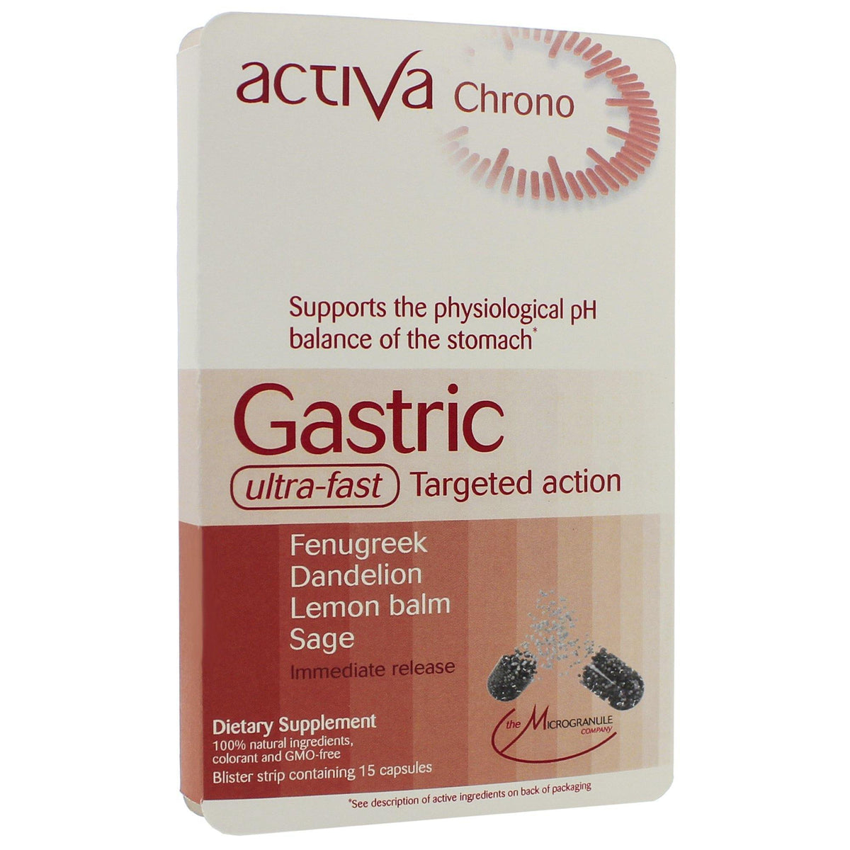 Activa Chrono Gastric Microgranule 15 Capsules 2 Pack - VitaHeals.com