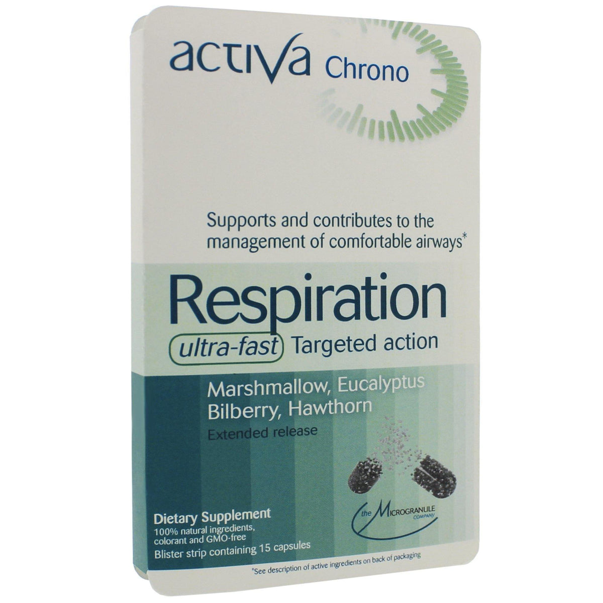 Activa Chrono Respiration Microgranule 15 Capsules 2 Pack - VitaHeals.com