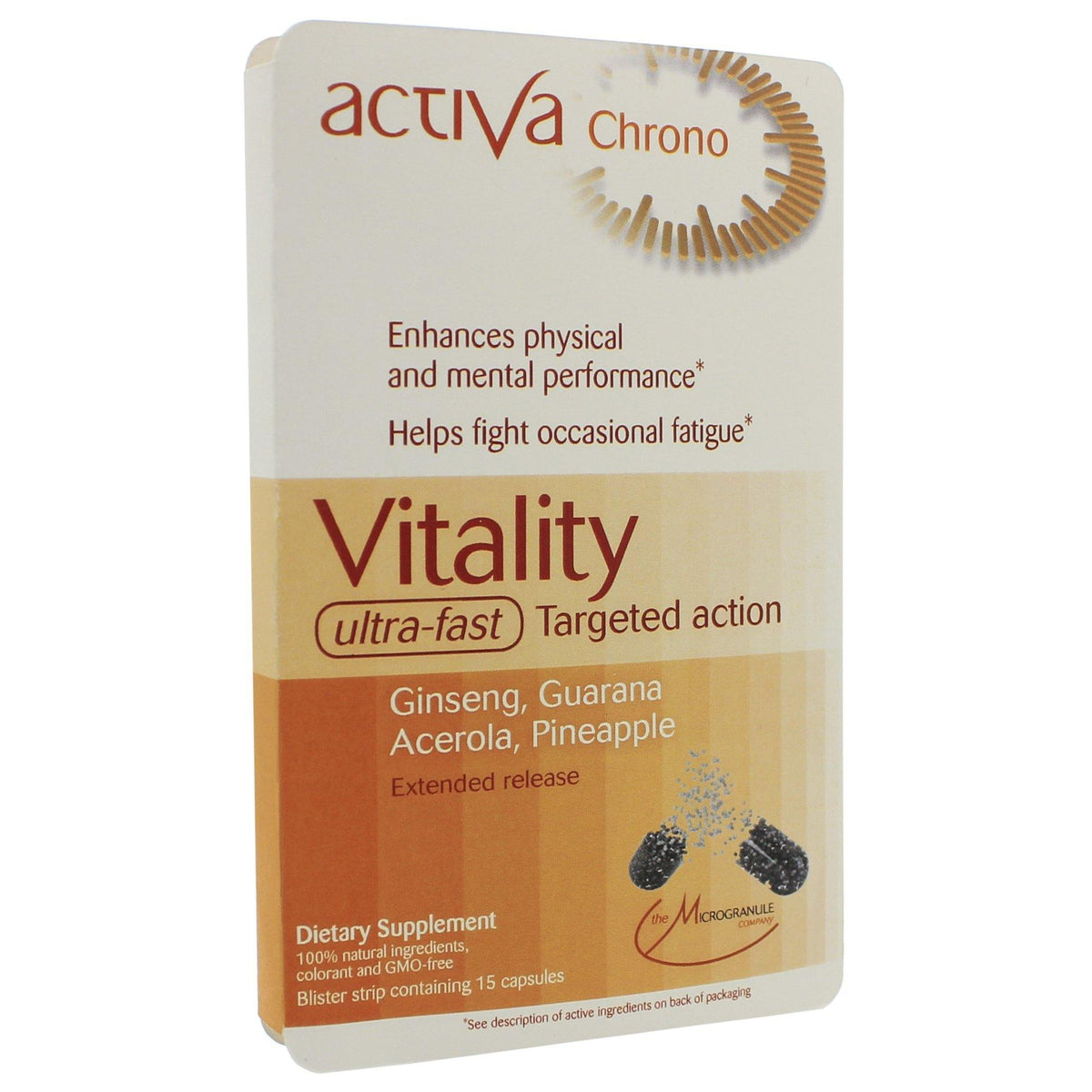 Activa Chrono Vitality Microgranule 15 Capsules 2 Pack - VitaHeals.com