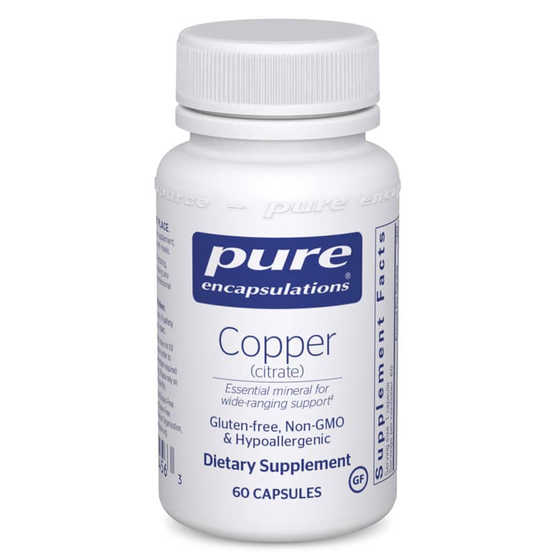 Pure Encapsulations Copper (citrate) 60 Capsules