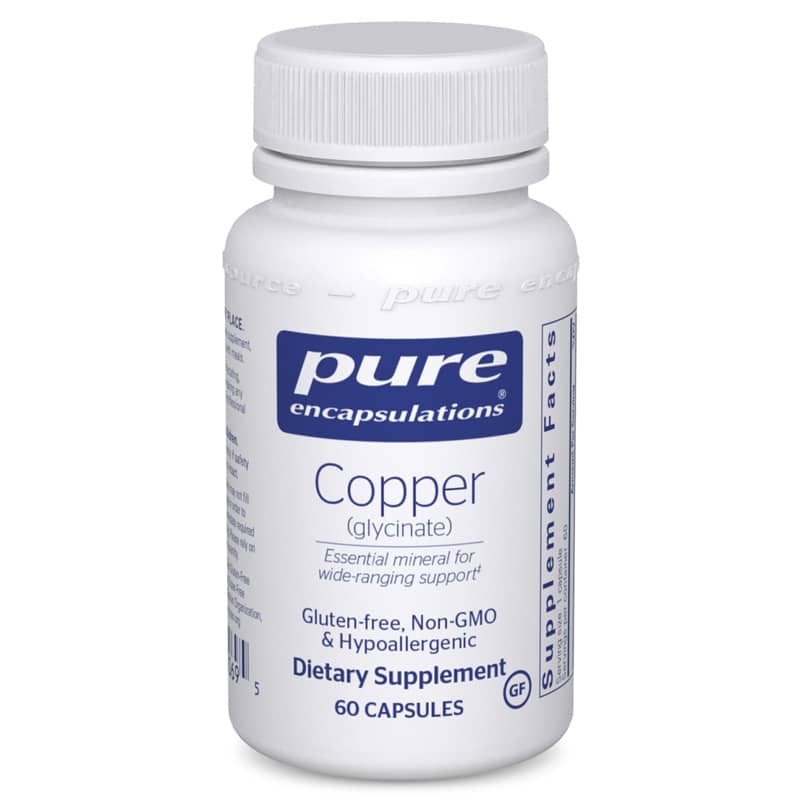 Pure Encapsulations Copper (glycinate) 60 Capsules