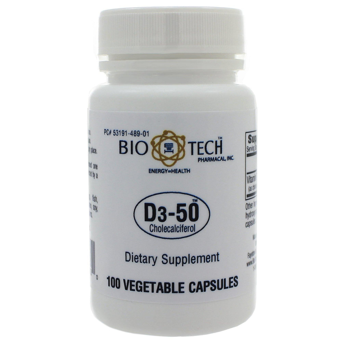 Bio-Tech D3-50 50,000Iu V-Caps 100 Capsules - VitaHeals.com