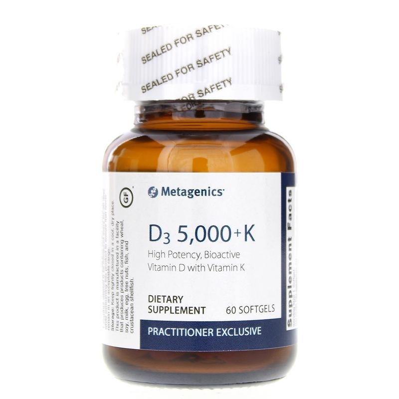 Metagenics D3 5,000 + K 60 Softgels 2 Pack - VitaHeals.com