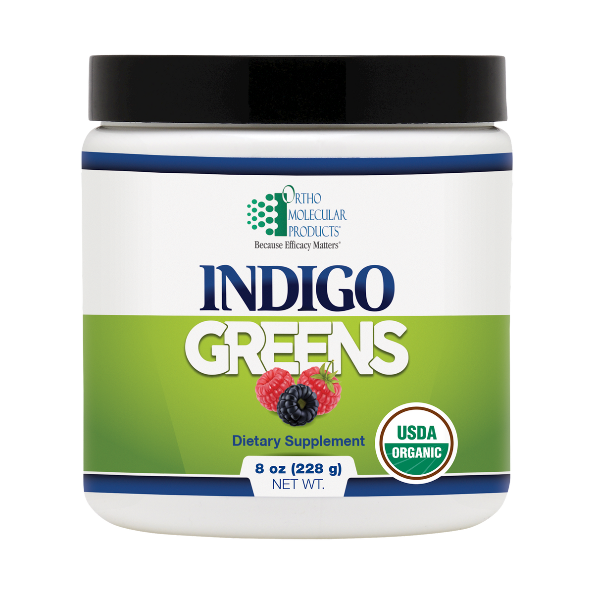 Ortho Molecular Indigo Greens 30 Servings - VitaHeals.com