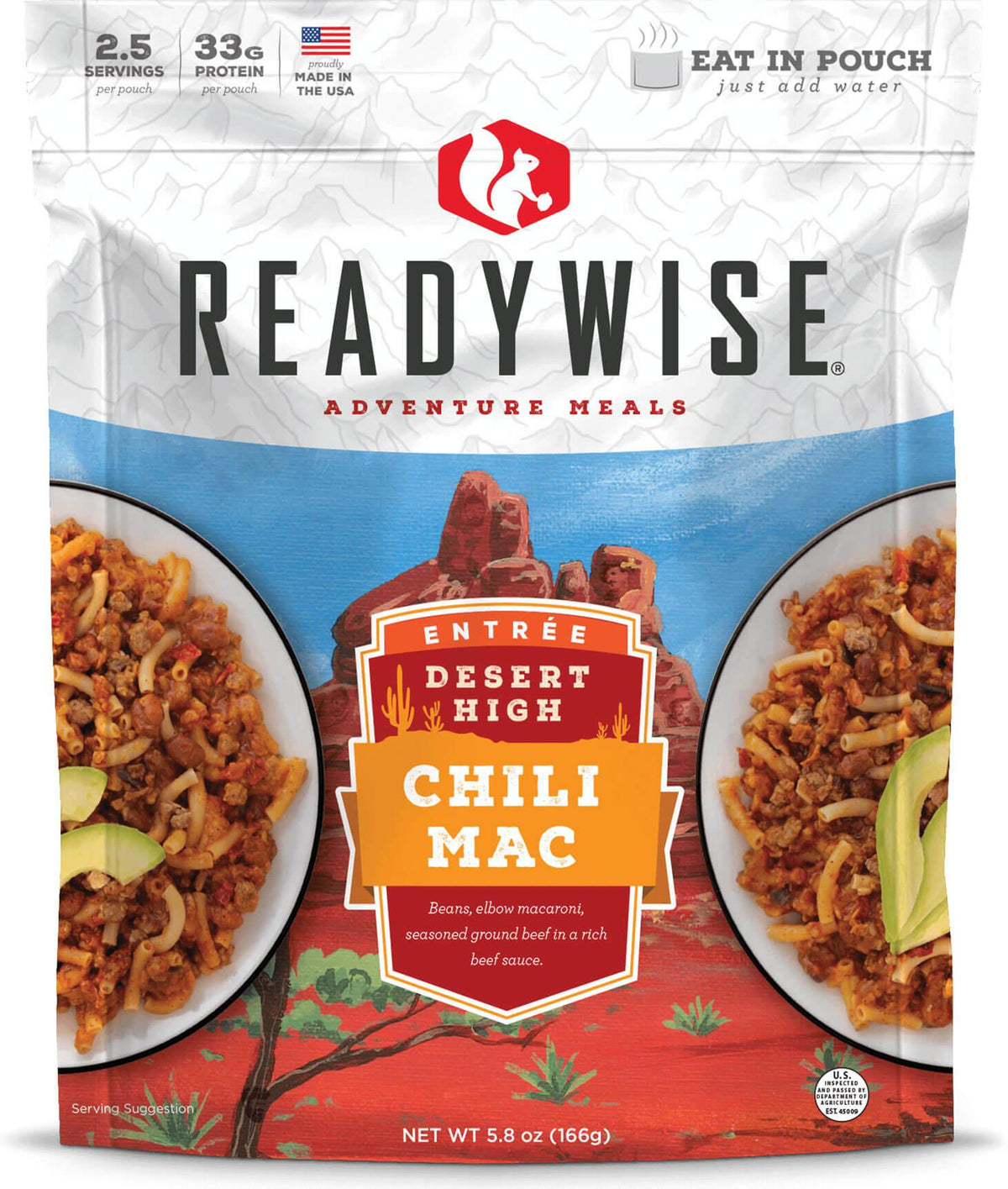 READYWISE Desert High Chili Mac with Beef Case of 6 Emergency Food Supply