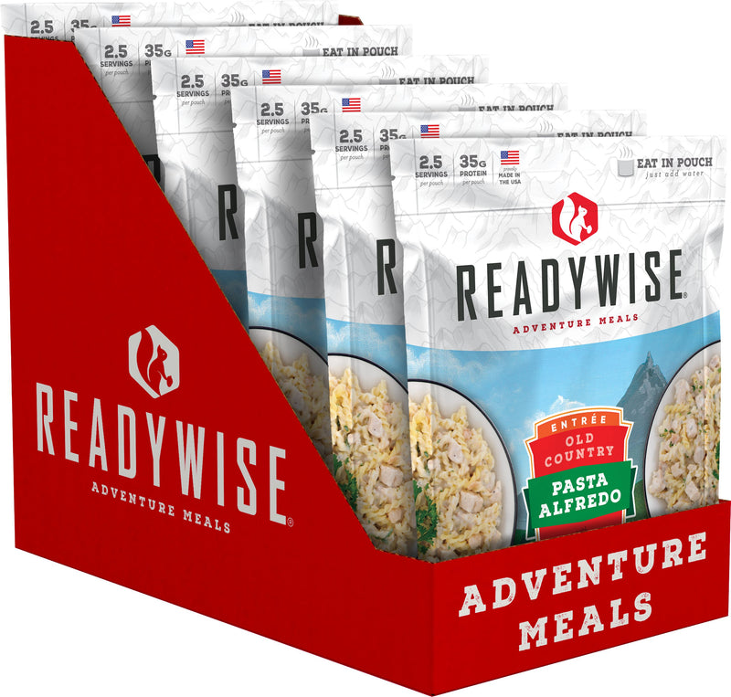 READYWISE Old Country Pasta Alfredo with Chicken Case of 6 Emergency Food Supply