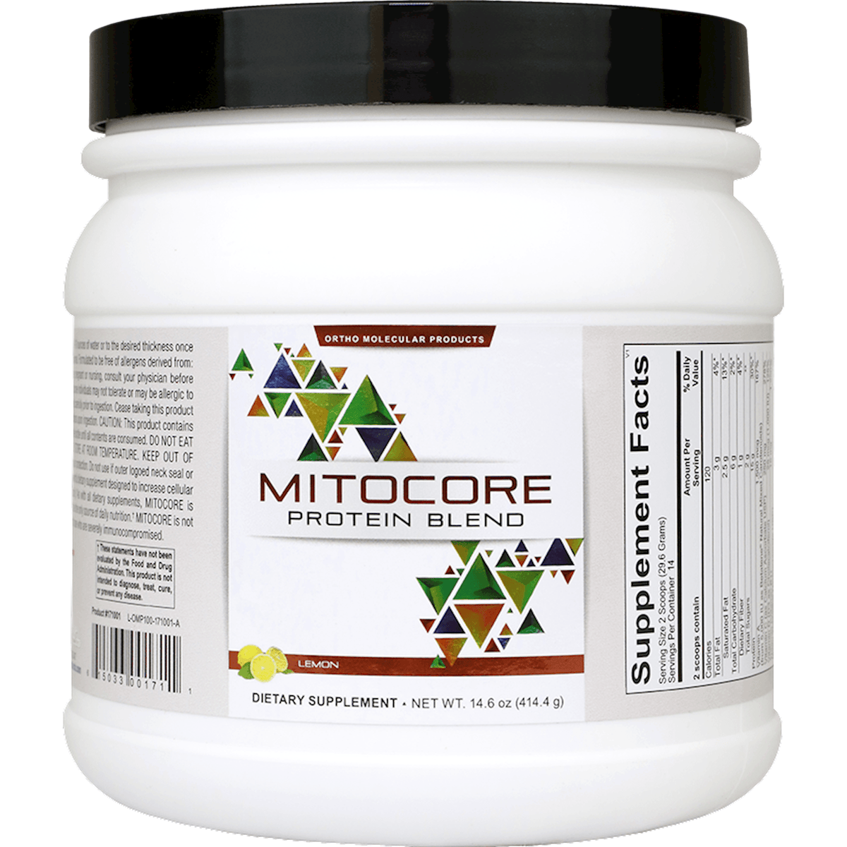 Ortho Molecular Mitocore Powder Lemon 14 Servings 2 Pack - VitaHeals.com