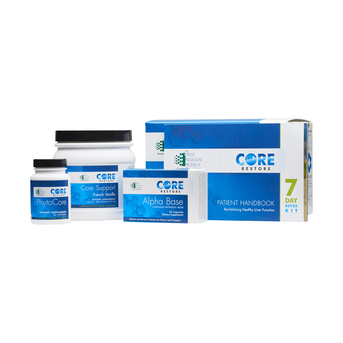 Ortho Molecular Core Restore Vanilla 7 Day 1 Kit 2 Pack - VitaHeals.com