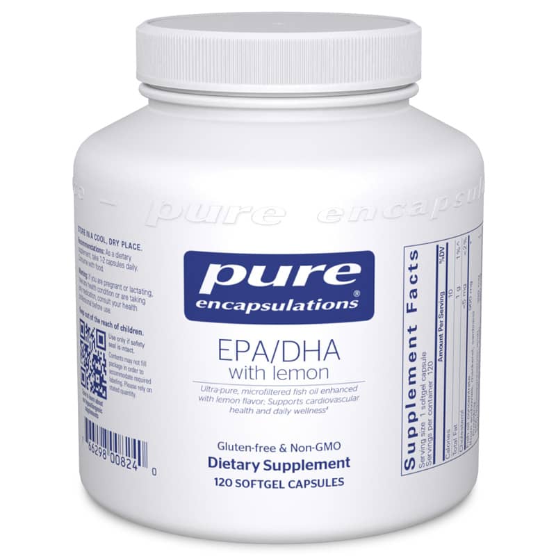 Pure Encapsulations EPA/DHA with Lemon 120 Softgels