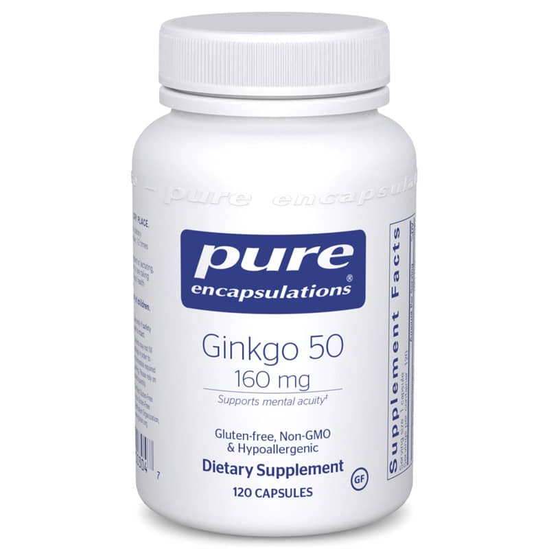 Pure Encapsulations Ginkgo 50 160 Mg 120 Capsules