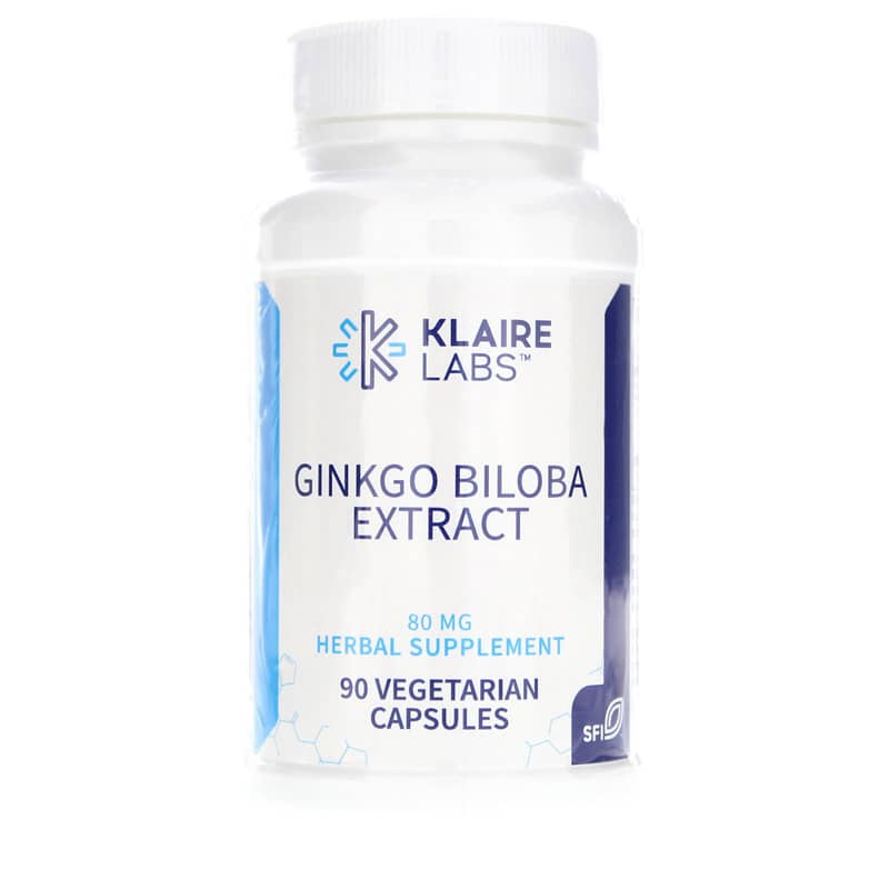 Klaire Labs Ginkgo Biloba Extract 80 Mg 90 Veg Capsules