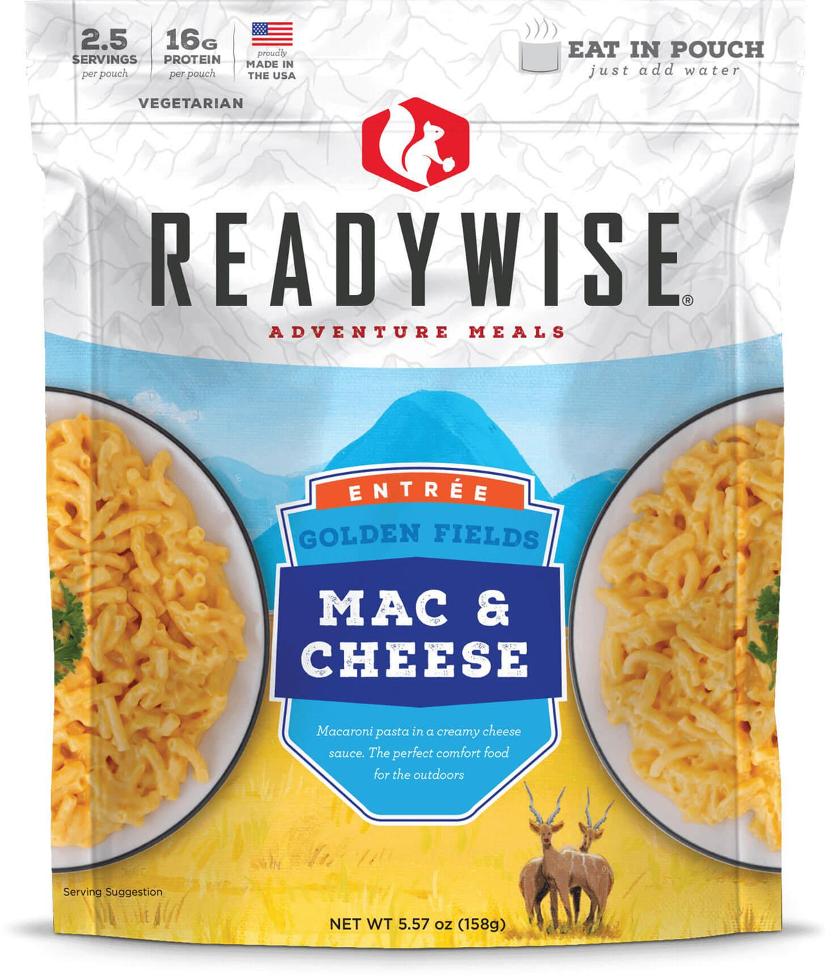 READYWISE Golden Fields Mac & Cheese Case of 6 Emergency Food Supply