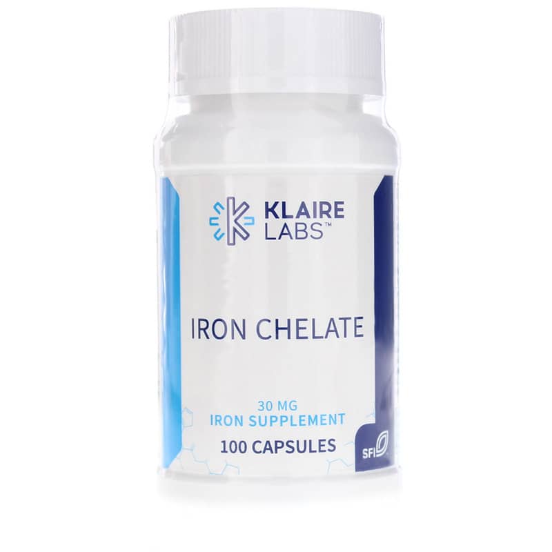 Klaire Labs Iron Chelate 30 Mg 100 Capsules