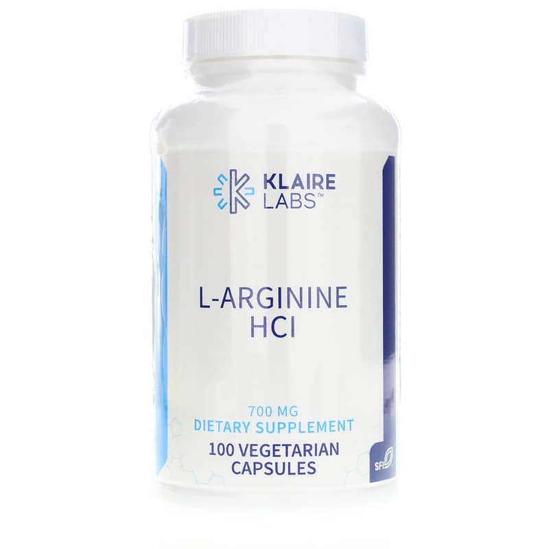 Klaire Labs L-Arginine HCl 700 Mg 100 Veg Capsules