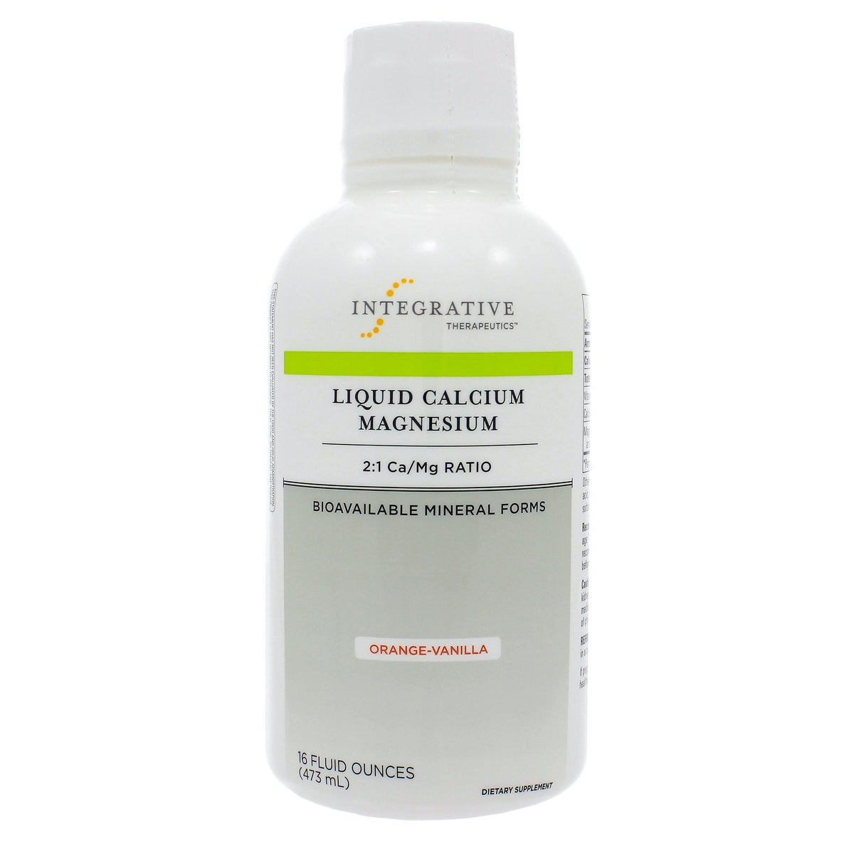 Integrative Therapeutics Liquid Calcium Magnesium Orange-Vanilla 2:1 16 Ounces - VitaHeals.com