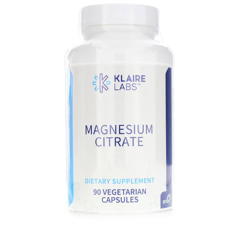 Klaire Labs Magnesium Citrate 90 Veg Capsules