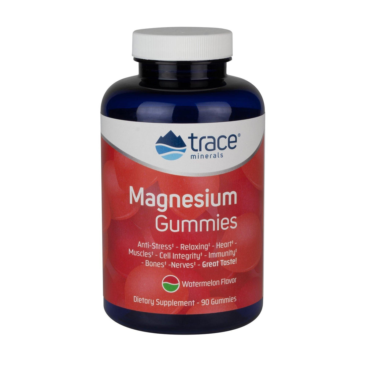 Trace Minerals Research Magnesium Gummies Watermelon 120 Gummies - VitaHeals.com