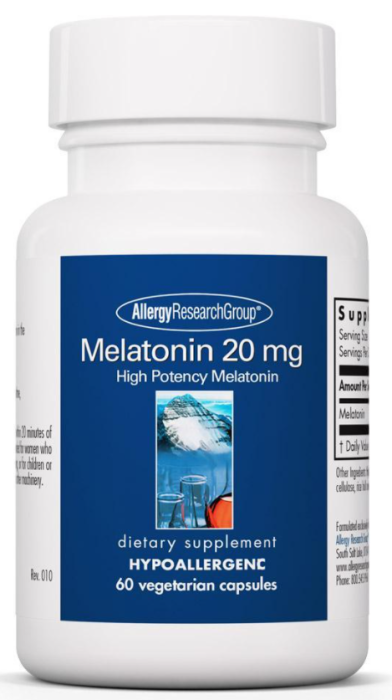 Allergy Research Group Melatonin 20mg 60 Capsules