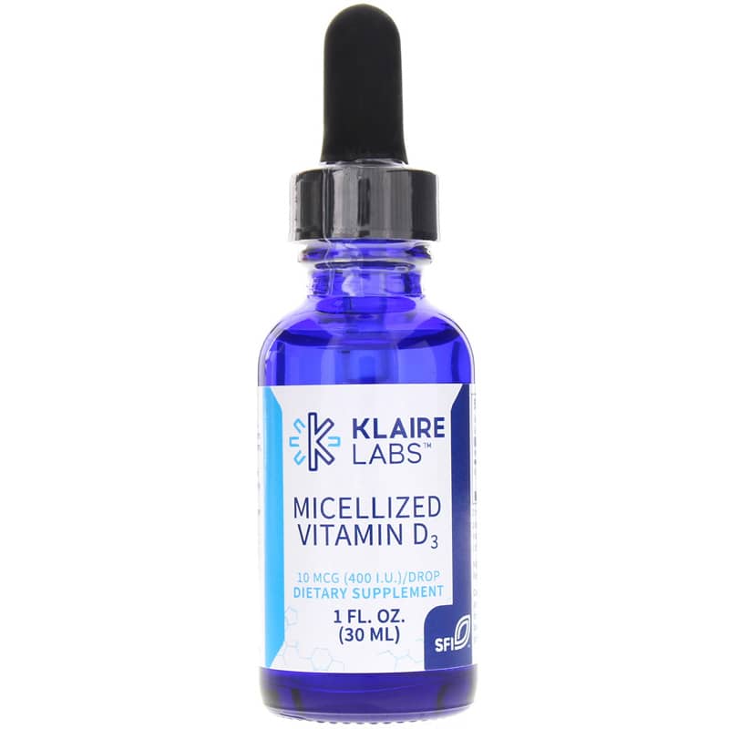 Klaire Labs Micellized Vitamin D3 10 Mcg 1 Oz