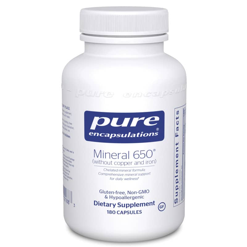 Pure Encapsulations Mineral 650 without copper &amp; iron 180 Capsules