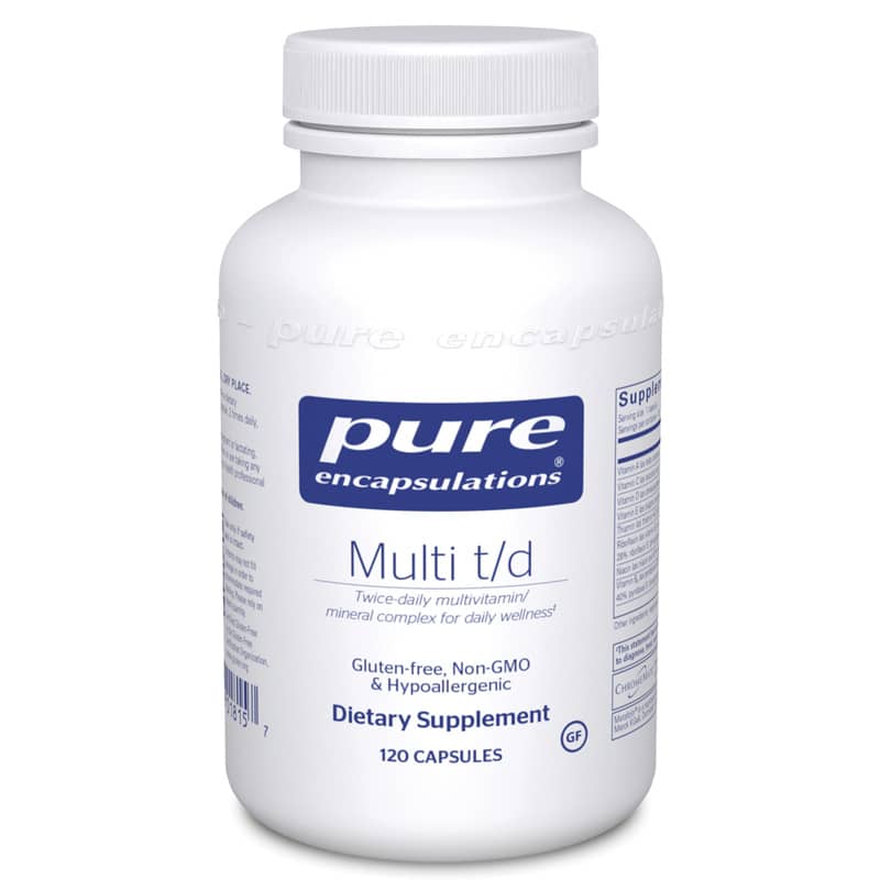 Pure Encapsulations Multi t/d Two-Per-Day Multivitamin 120 Capsules