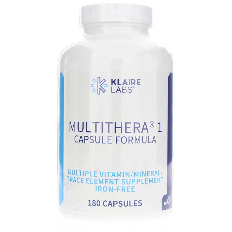 Klaire Labs Multithera 1 Multiple Iron-Free 180 Tablets