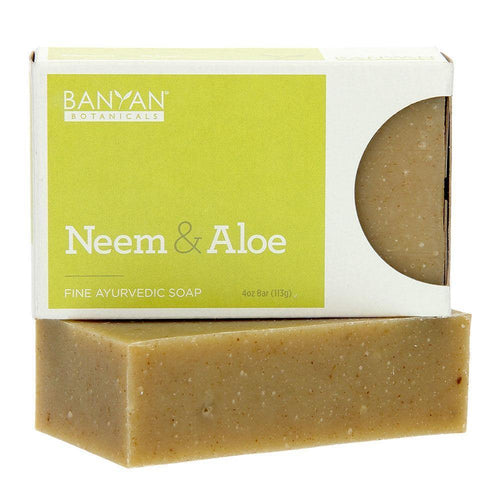 Banyan Botanicals Neem Aloe Soap 4 Oz Banya Botanicals 3 Pack - VitaHeals.com