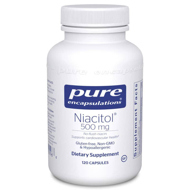 Pure Encapsulations Niacitol (no-flush niacin) 500 Mg 120 Capsules