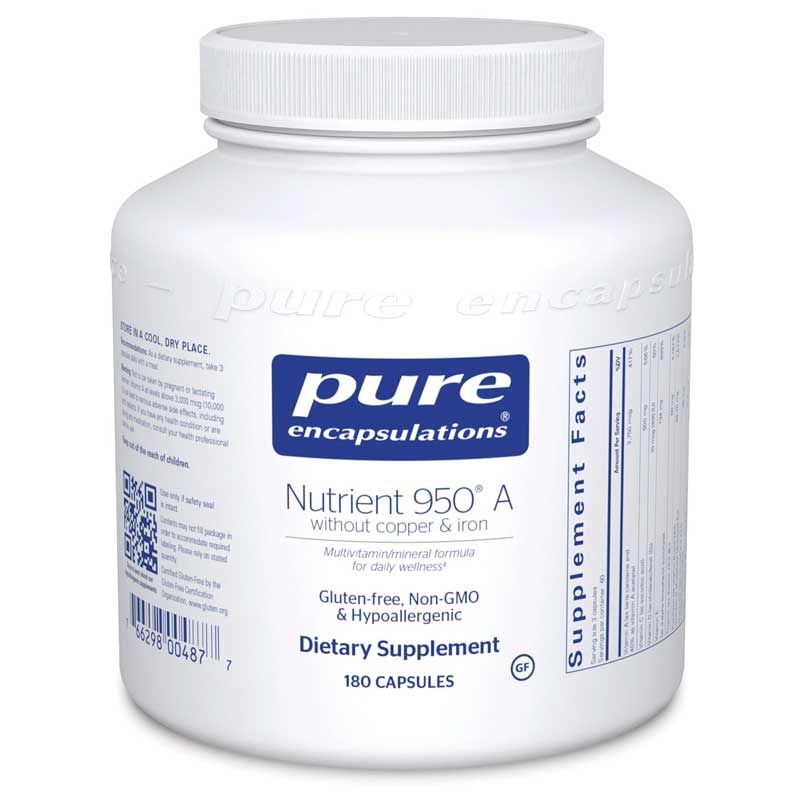 Pure Encapsulations Nutrient 950 A without copper &amp; iron 180 Capsules