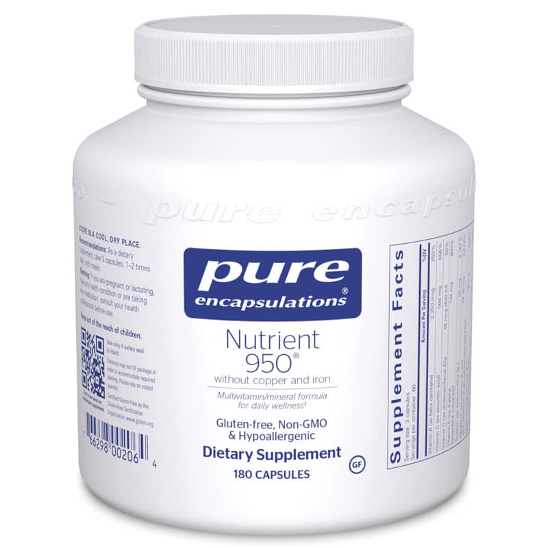 Pure Encapsulations Nutrient 950 without copper &amp; iron 180 Capsules
