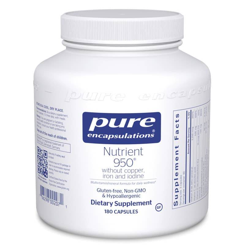 Pure Encapsulations Nutrient 950 without copper iron and iodine