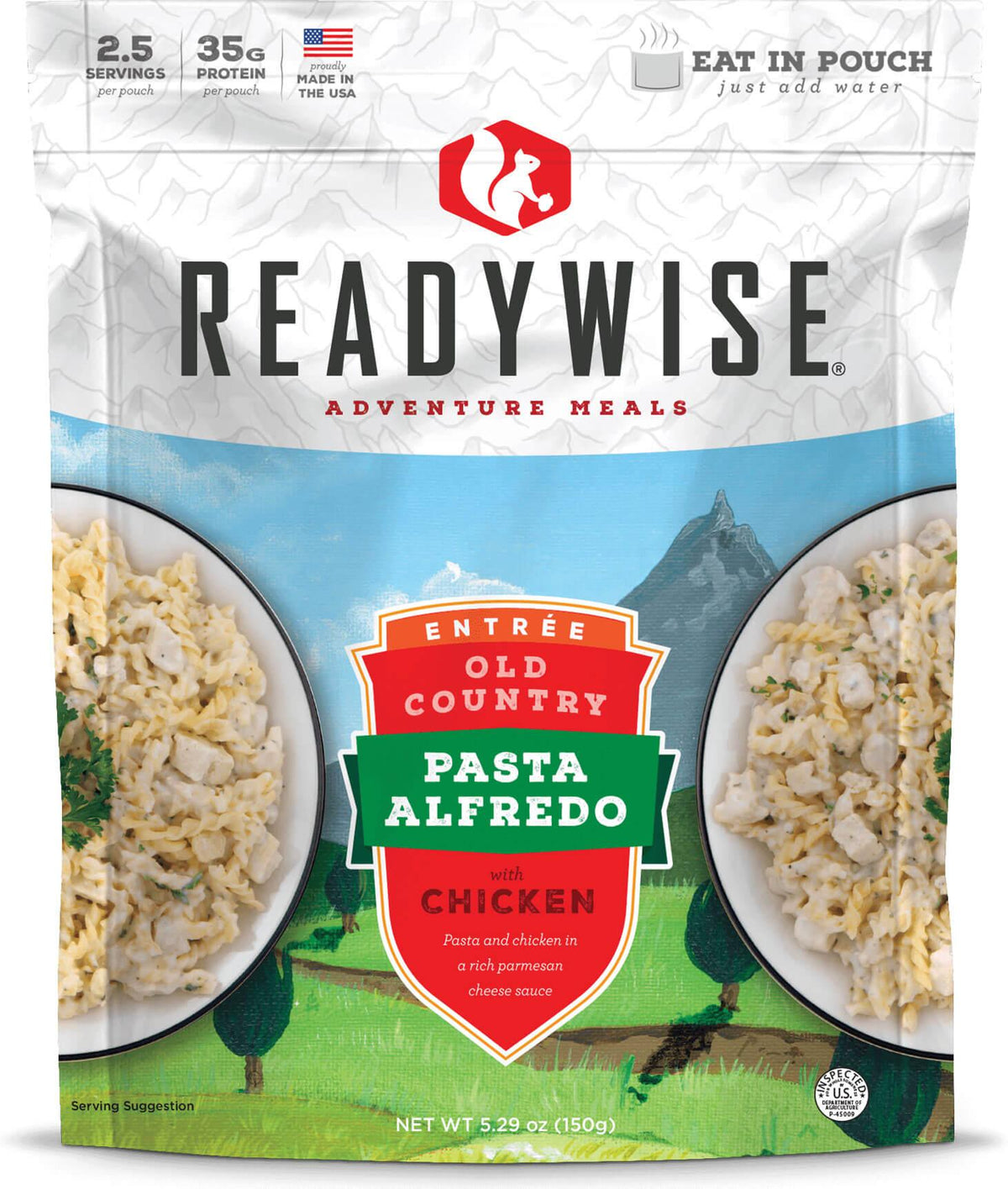 READYWISE Old Country Pasta Alfredo with Chicken Case of 6 Emergency Food Supply