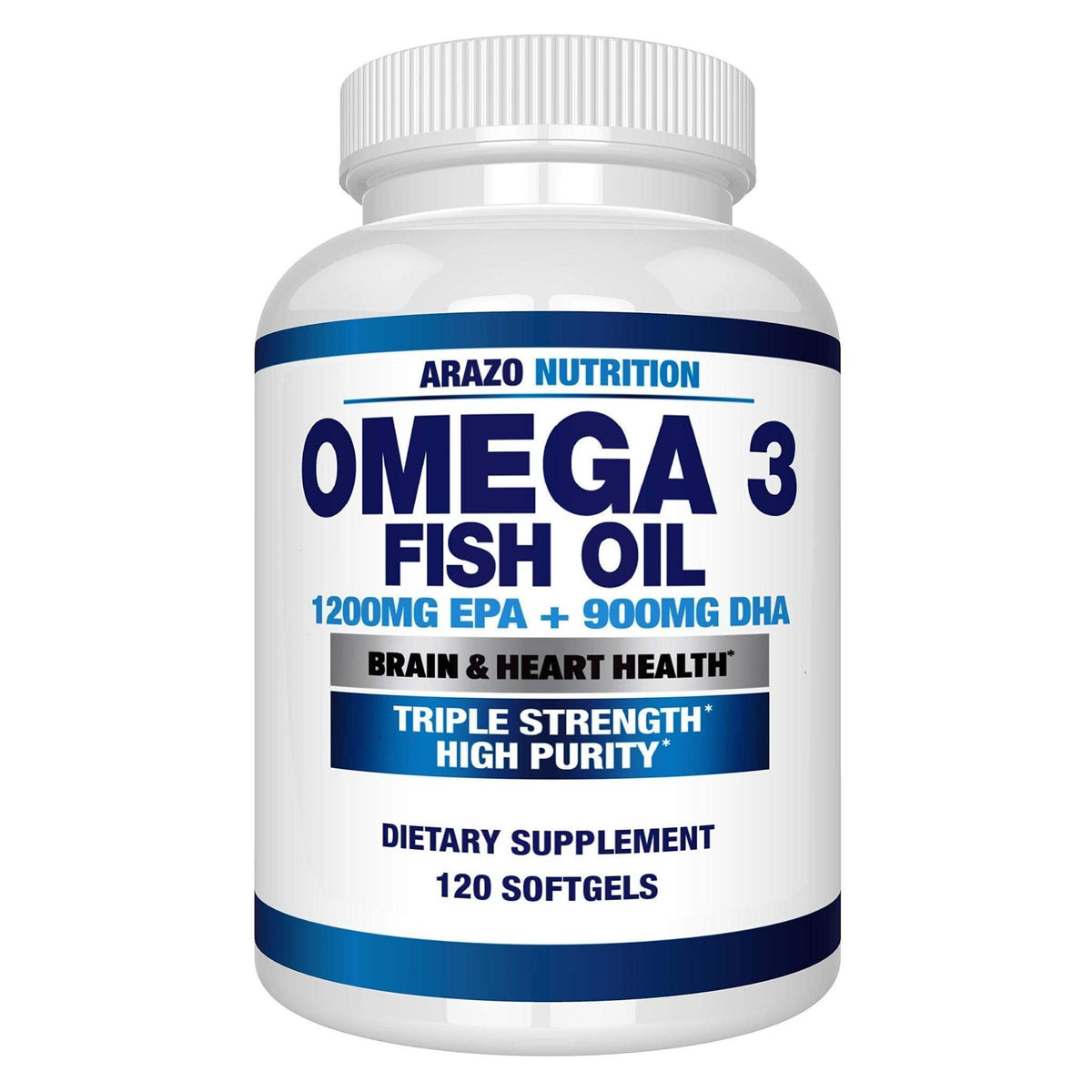 Arazo Nutrition Omega 3 Fish Oil 4,080Mg High Epa 1200Mg + Dha 900Mg  120 Count - VitaHeals.com