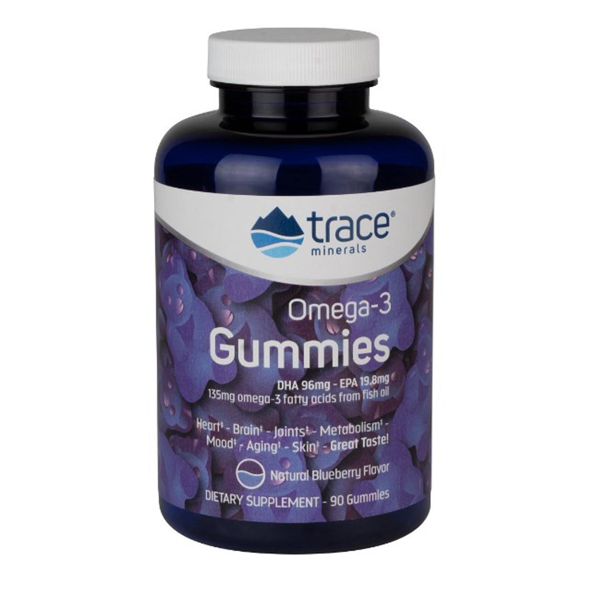 Trace Minerals Research Omega-3 Gummies Blueberry 90 Gummies - VitaHeals.com