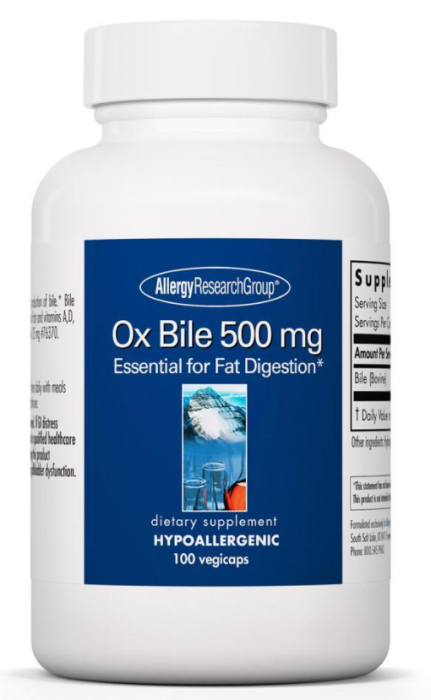 Allergy Research Group Ox Bile 100 Capsules