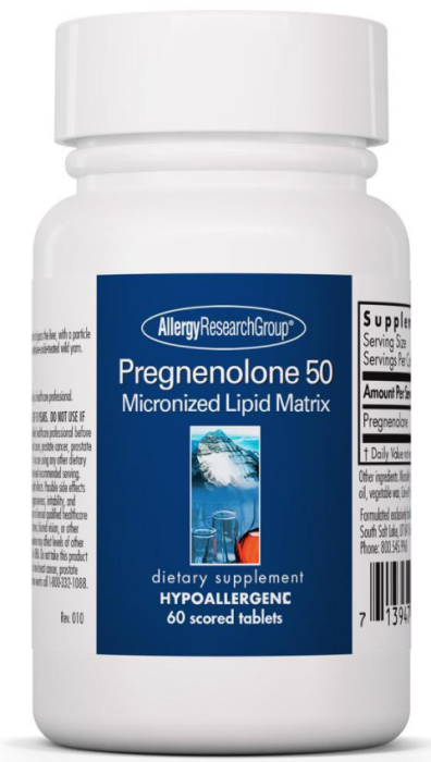Allergy Research Group Pregnenolone 50 60 Tablets