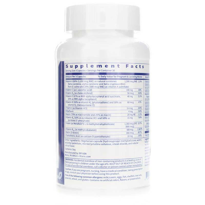 Klaire Labs Prenatal &amp; Nursing Formula