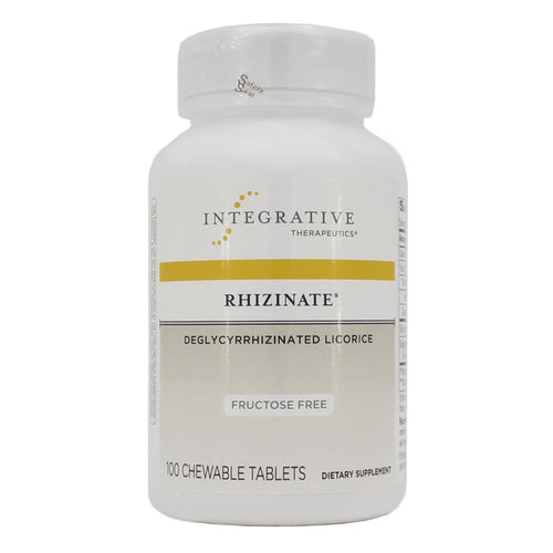 Integrative Therapeutics Rhizinate Deglycyrrhizinated Licorice Fructose Free 100 Chewable Tablets - VitaHeals.com