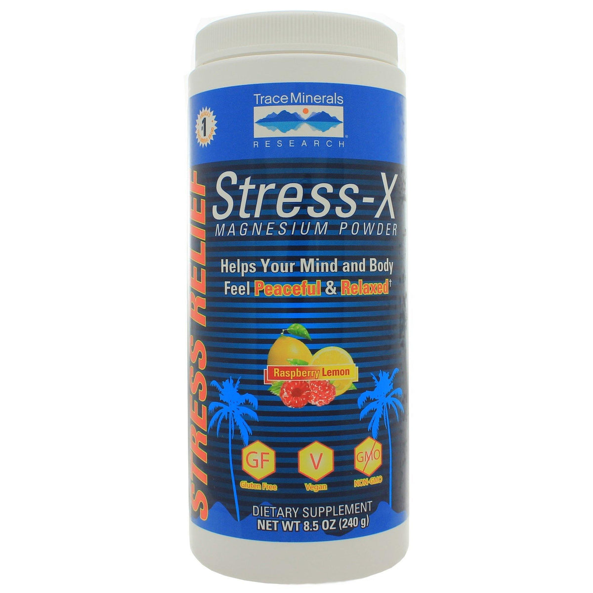 Trace Minerals Research Stress-X Magnesium Powder 8.5 Oz - VitaHeals.com