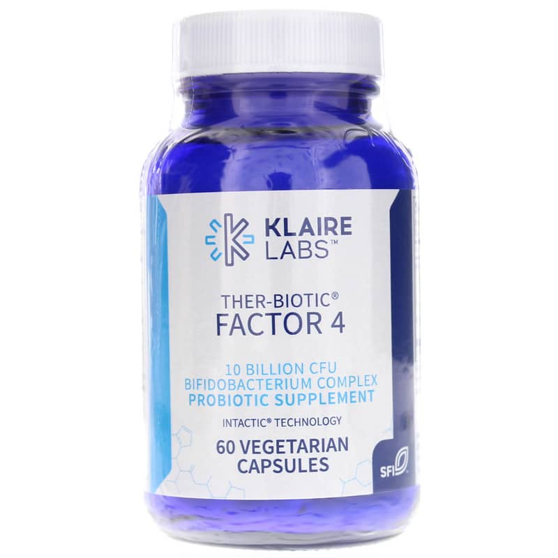 Klaire Labs Ther-Biotic Factor 4 Bifidobacterium 10 Billion CFU 60 Capsules